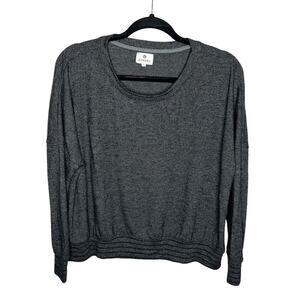 SUNDRY / heathered gray long sleeve pullover / 1 (small)